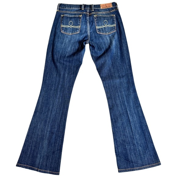 LUCKY BRAND Sofia Boot Cut Stretch Dark Blue Jeans 30x30 Flare Distressed M Rise - Picture 2 of 5